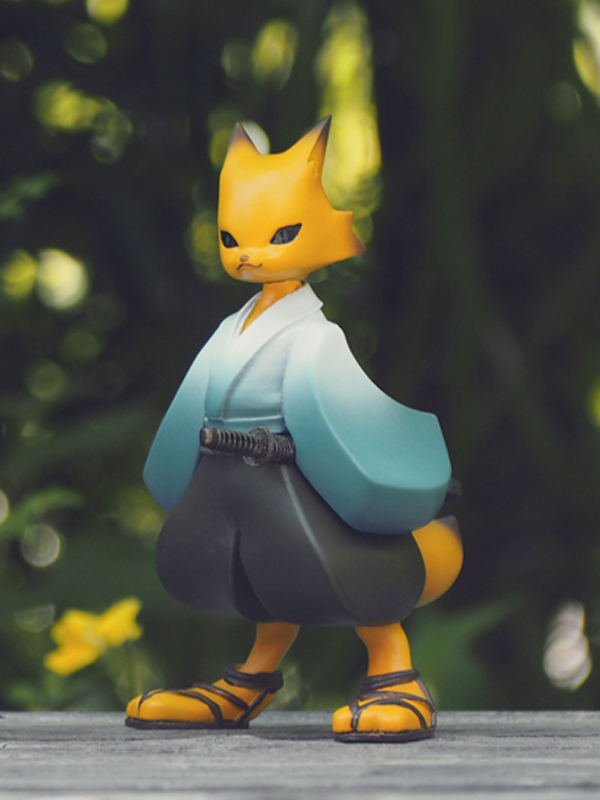 狐武士」形状遍歴 粘土→3Dモデリング→ソフビ→カプセルトイ