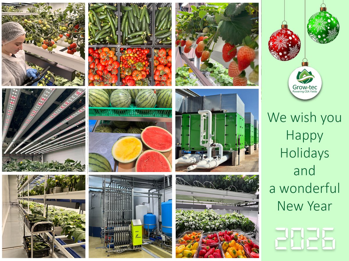 GrowtecRP's tweet photo. ✨ Happy Holidays from the Grow-Tec Team!

We’ll be exhibiting this February at:

@FRUITLOGISTICA  –#Berlin
 February 4–6, 2026
Booth: Hall/Stand B-13 / 3.1

@indooragcon   – #LasVegas
 February 11–12, 2026
 Booth: #1017

Schedule a meeting:
rpoffice@grow-tec.com https://t.co/9cVwoBR1BE