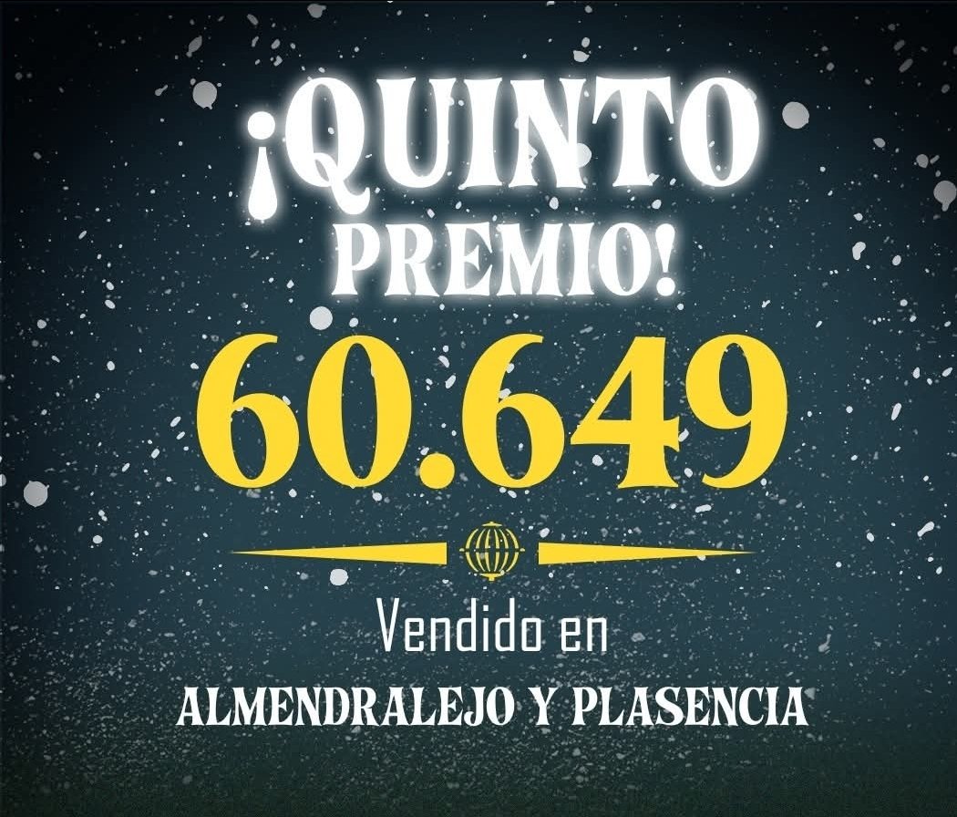 FUTBOLEANDOFM's tweet image. Quinto Premio vendido en Almendralejo y Plasencia @loterias_es @loterianavidad_