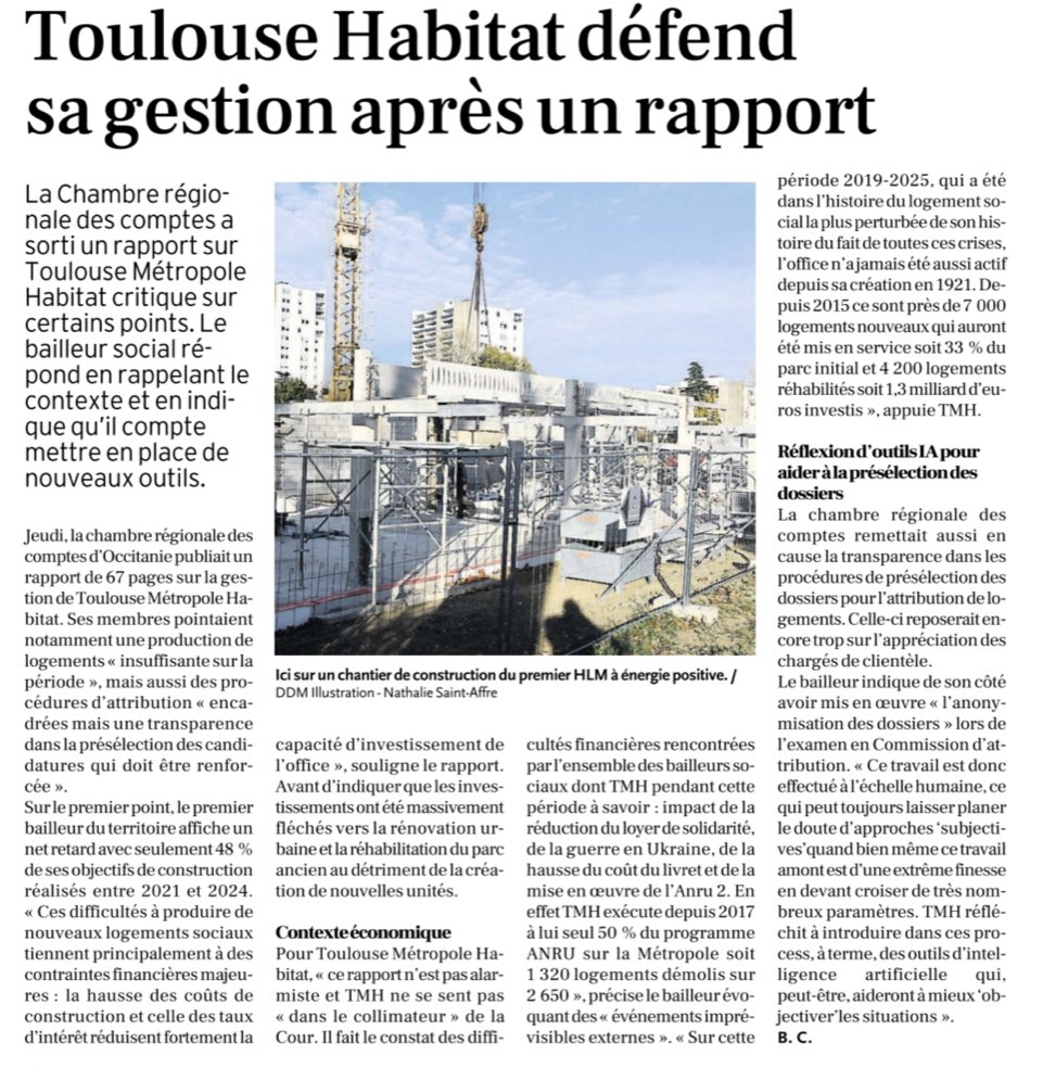 Retrouvez le droit de réponse  <a href="/TMHabitat/">Toulouse Métropole Habitat</a> dans <a href="/ladepeche31/">La Dépêche 31</a> ! #logement #Toulouse 
🎙️👇