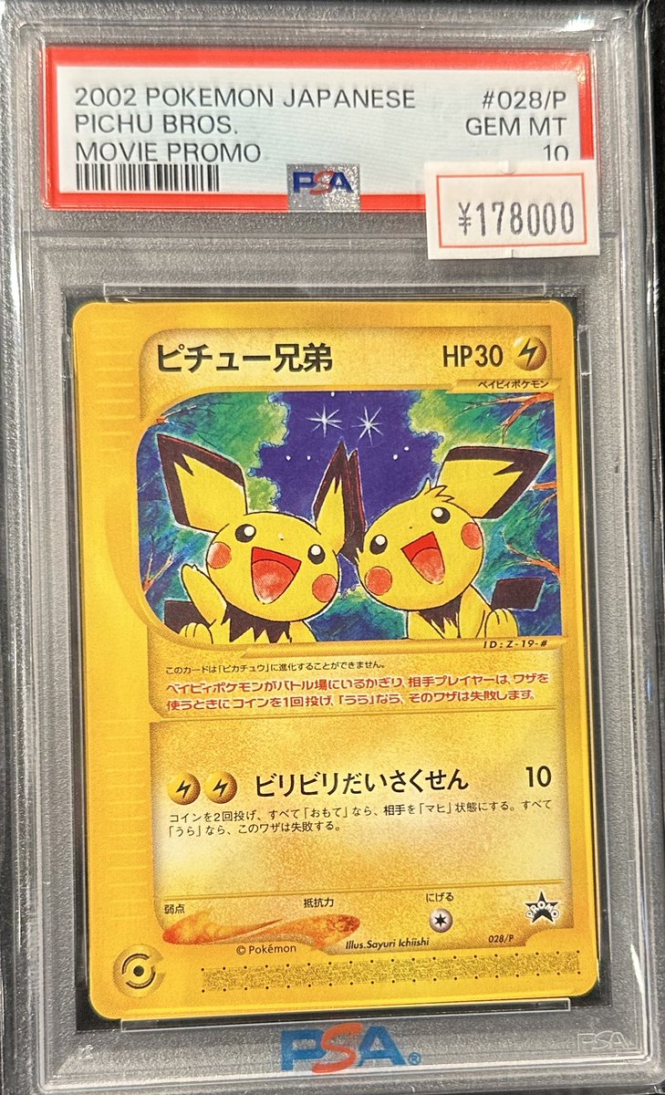 完売情報】 ✨【PSA10】ピチュー兄弟 eカード プロモ✨ こちら完売