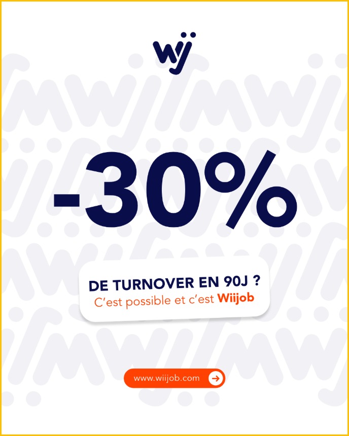 –30 % de turnover en 90 jours ? Oui, c’est possible!

Et c’est exactement ce que Wiijob a accompli.

Prenons rendez-vous :  zurl.co/aL1oC 

#wiijob #rh #recrutement #cabinetrh #optimisationrh