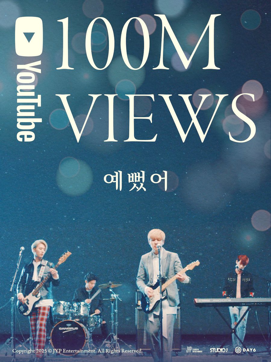 day6official's tweet image. DAY6(데이식스) "예뻤어" M/V HITS 
🎼 100 MILLION VIEWS 🪄

[🎧] youtu.be/BS7tz2rAOSA

#DAY6 #데이식스
#예뻤어 #YouWereBeautiful