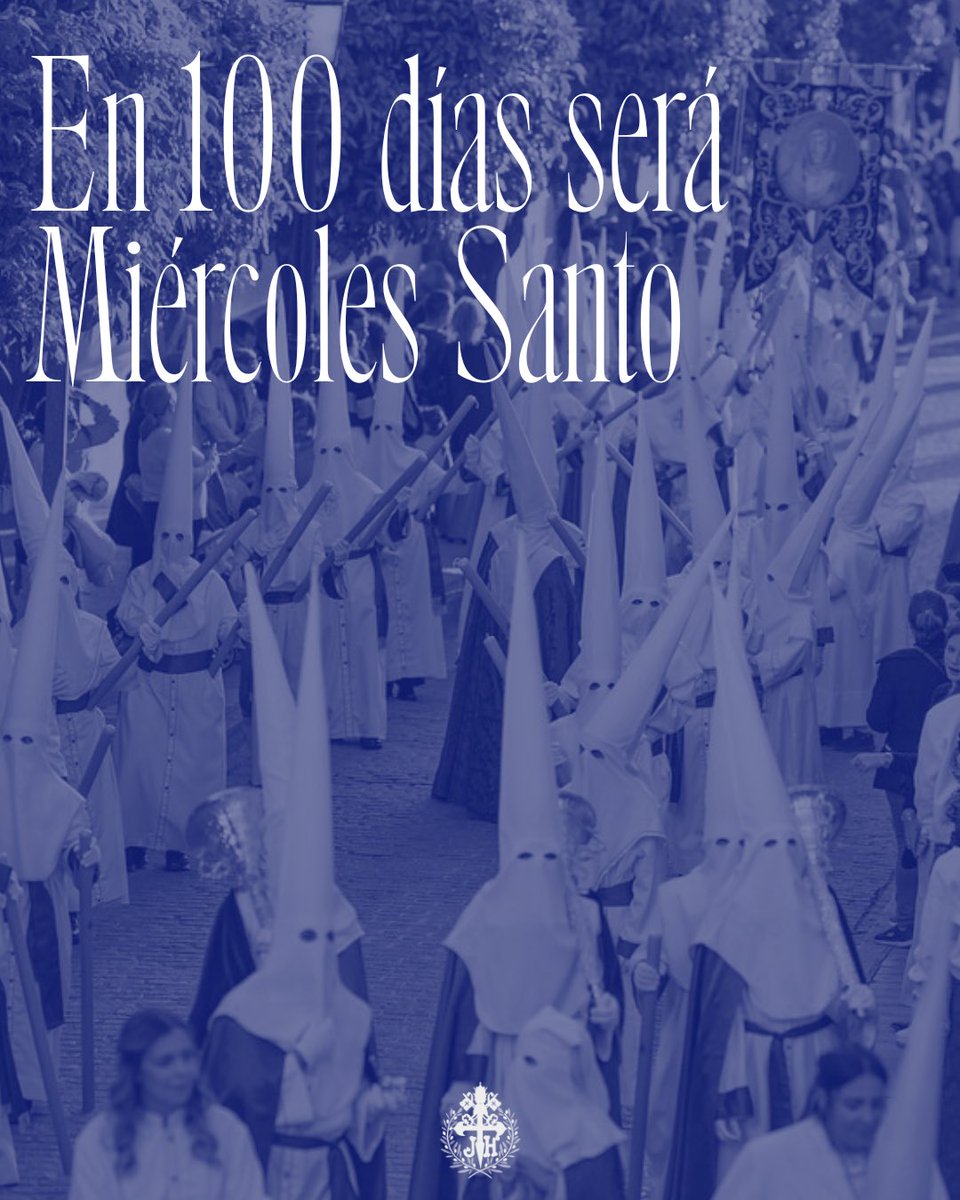 En 100 días será Miércoles Santo. 

Comienza la cuenta atrás. 

#CofradíasVM #CofradíasMLG