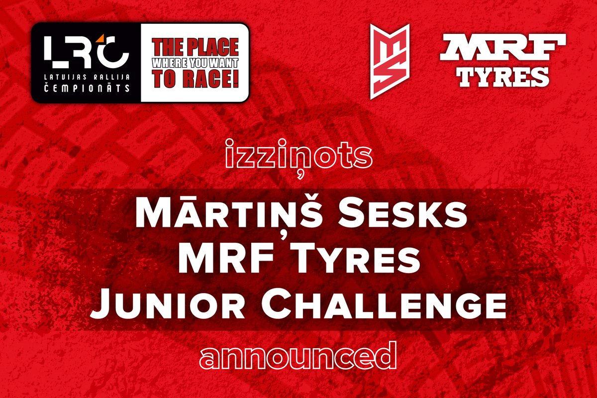 Iespaidīga izaugsmes programma un 20 000 eiro balvu fonds. Izveidota starptautiska junioru vecuma atbalsta programmu rallijā: Mārtiņš Sesks MRF Tyres Junior Challenge.

📷 Par visu vairāk 📷 autorally.lv