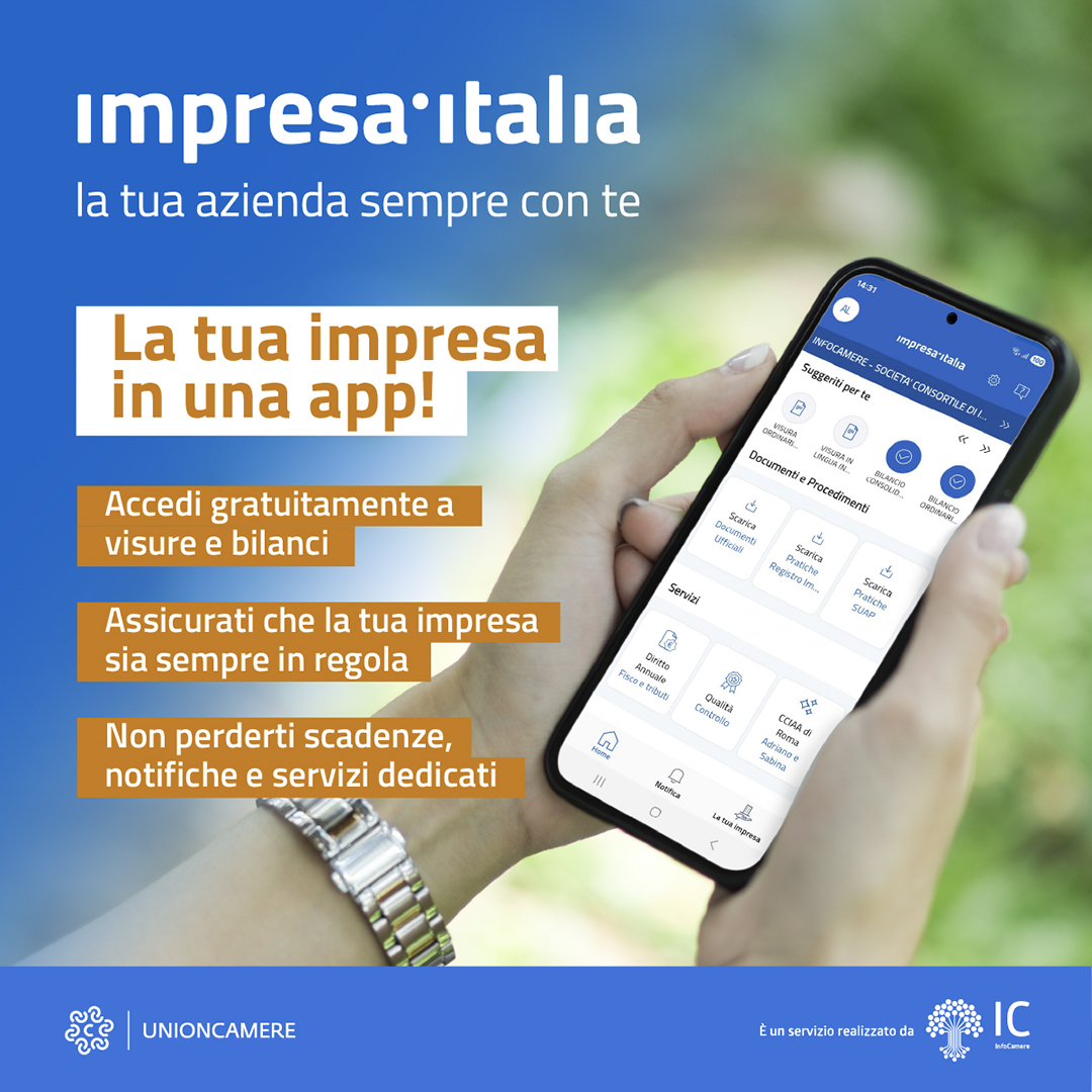 camcom_brescia's tweet image. 📲 Impresa.Italia: la tua azienda sempre con te!
Il servizio consente di accedere ai documenti ufficiali della propria impresa, di monitorare lo stato delle #pratiche inviate al #RegistroImprese e ai SUAP e molto altro ➡️ impresa.italia.it

@infocamere @unioncamere