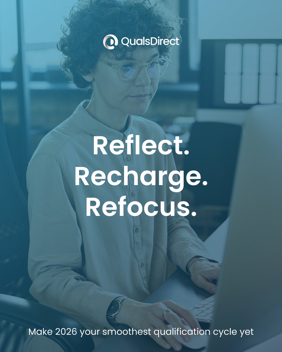 QualsDirect's tweet image. Reflect. Recharge. Refocus. 

This time of year is perfect for planning how to make 2026 your smoothest qualification cycle yet. 

When you’re ready, Quals Direct will be right here to help you start strong. 

#ePortfolio #eAssessment