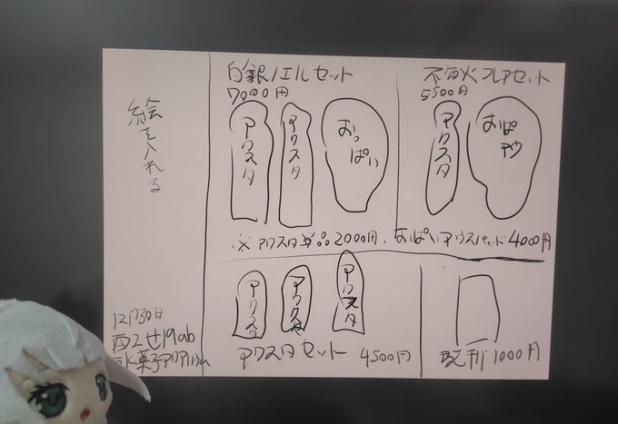 今回旦那さんにお品書き作ってもらったんだけど
せっかくだからおじさんの最低クオリティの指示書も見て 