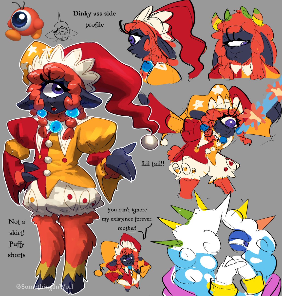 SomethingInWorl's tweet image. Waddle Doo gijinka!  

A bit of a brat, this teen sheep wants nothing but to prove herself to her neglectful mother and get answers about whoever her father is! All Kracko has said is nonsense about how he's "beyond time and space" or "trapped in crystal", can you believe it?