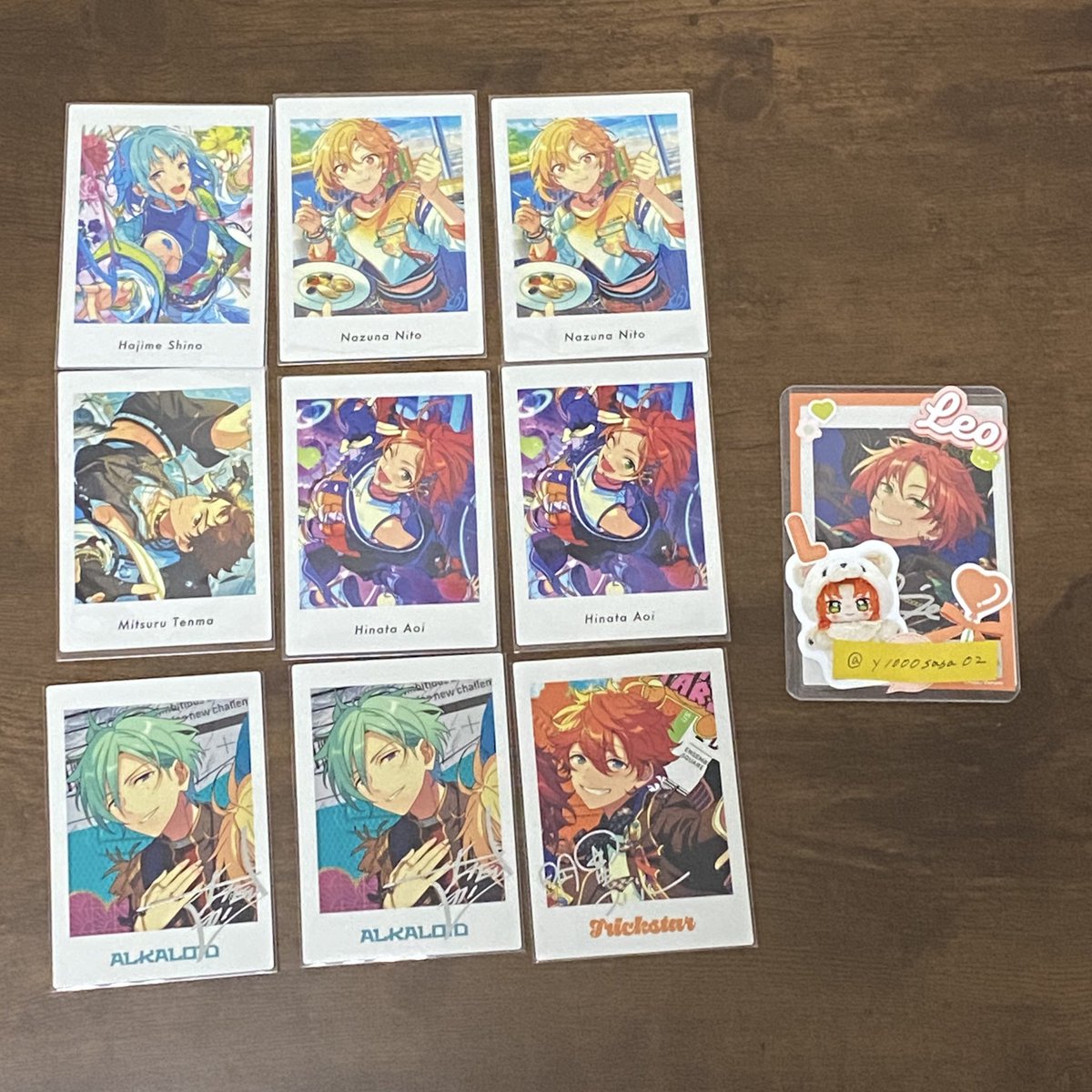y1000sasa02's tweet photo. 【交換 譲渡】あんスタ ぱしゃっつ vol.6 action private 交換 

譲▶︎ 桃李 弓弦 真 翠 藍良 燐音 ニキ 宗
なずな 友也 宙 ひなた 創

求▶︎
APレオ   A英智(友人分) 
>P宗 、A千秋、 APエス 、Pジュン1
>定価 または過去弾レオ宗

A⇔P◎
郵送希望
検索からもお気軽にお声掛けください https://t.co/EbpPCMSQFo