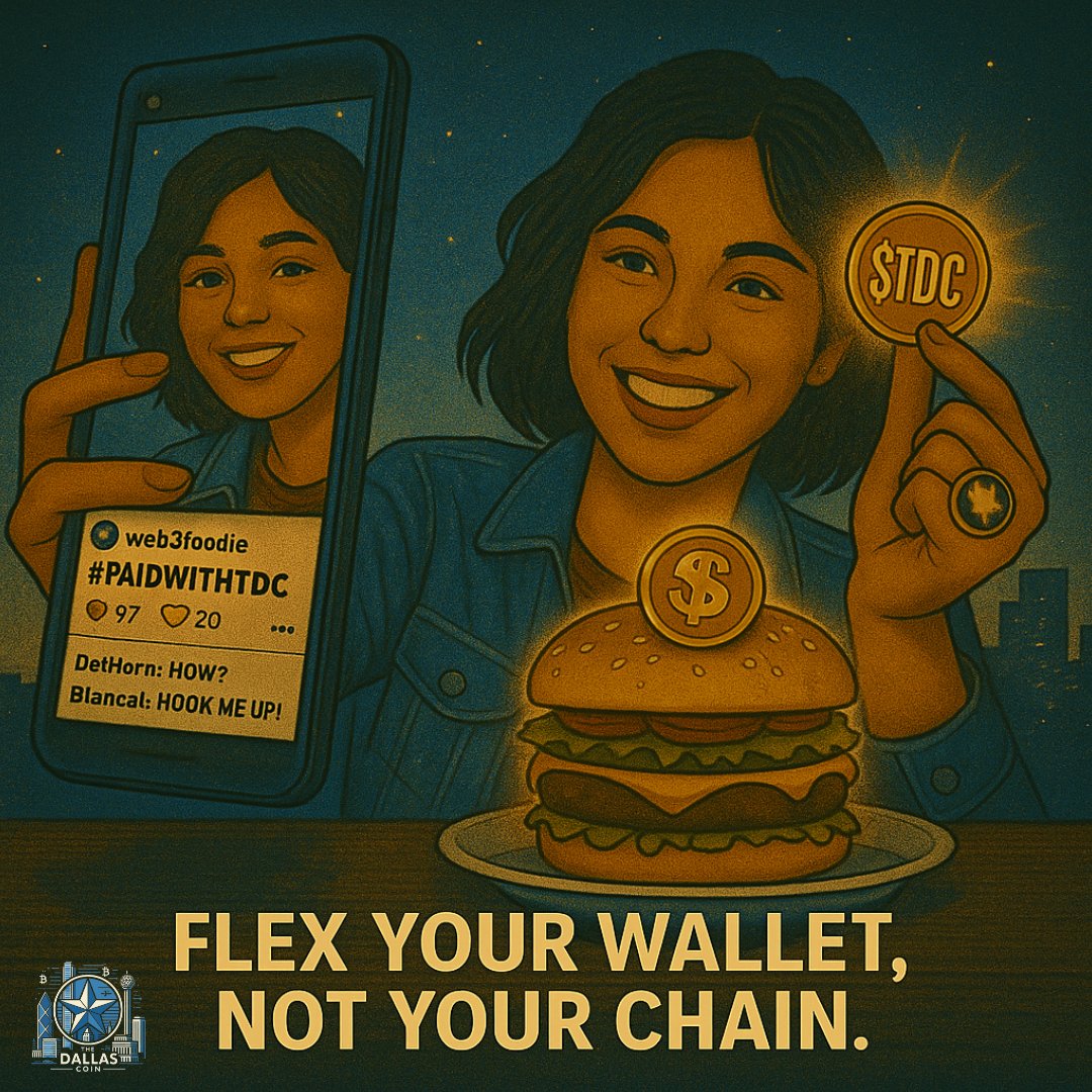 TheDallasCoin's tweet photo. Forget clout coins.
The real flex?
A token that pays your next hotel night, event ticket, or dinner.
#dallascoin
#utilityflex
#realbenefits
#web3dallas
#cryptopower https://t.co/XHjXZFx6mE