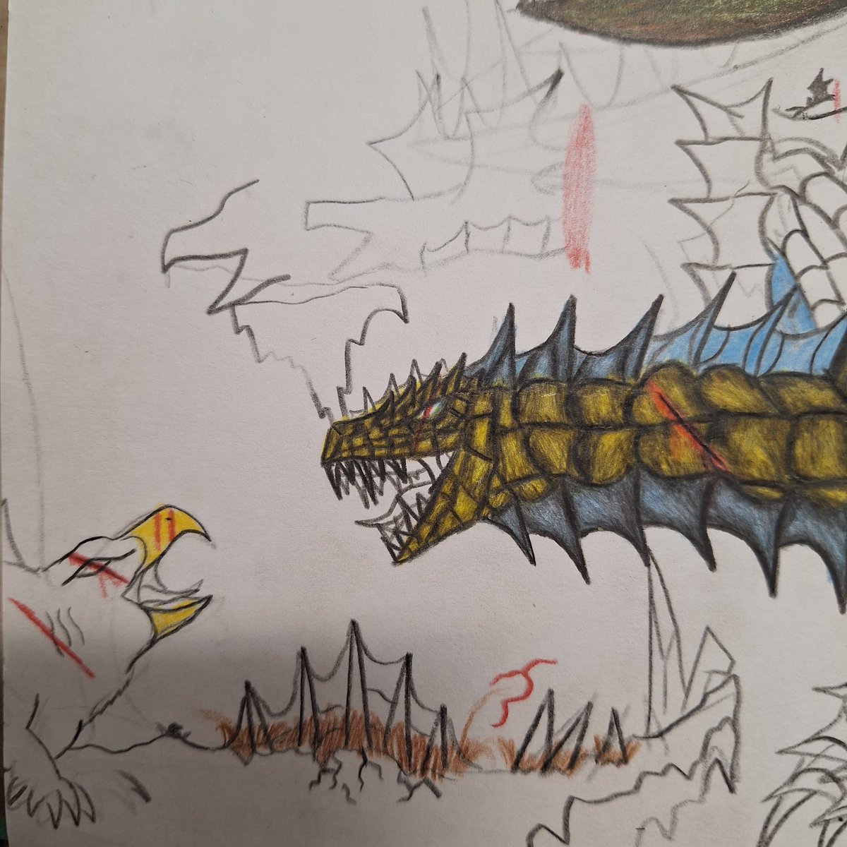 これがこうなる #イラスト #架空の生物 #未知の生物