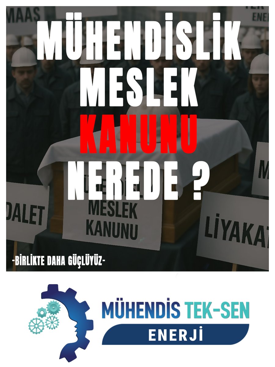MuhendisTurkZ's tweet photo. Meslek, siyasetten üstündür. Dayanışma ile birleşip, haklarımızı geri kazanacağız! Nitelikli personel hak ettiği maaş ve haklara sahip olmalı! @MuhTekEnerji #MuhendisTekSenEnerji @fatihportakal @nowhaber @gazetesozcu https://t.co/9Exu7L5LCw