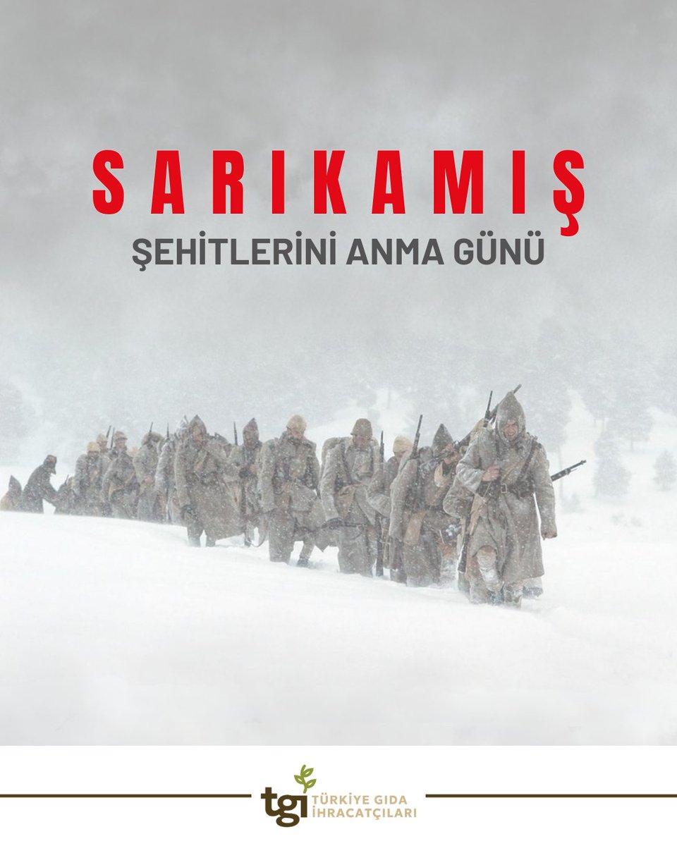 Sarıkamış’ın beyaz örtüsünde ebediyete yürüyen aziz şehitlerimizi saygı ve rahmetle anıyoruz.