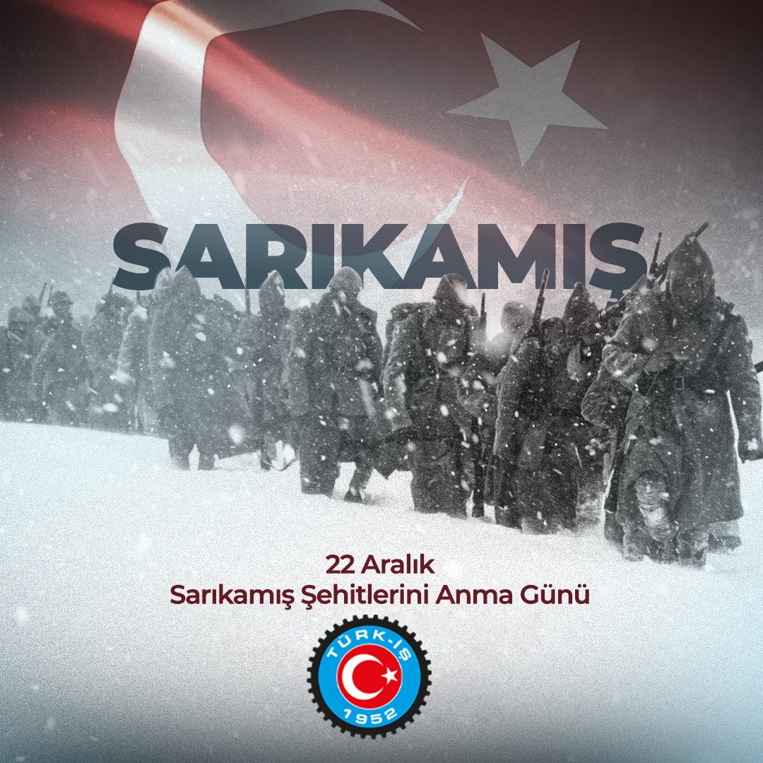 Sarıkamış Harekatı'nın 111. yılında, vatan uğruna canlarını feda eden tüm aziz şehitlerimizi rahmet, minnet ve saygıyla anıyoruz. 

Ruhları şad, mekânları cennet olsun.