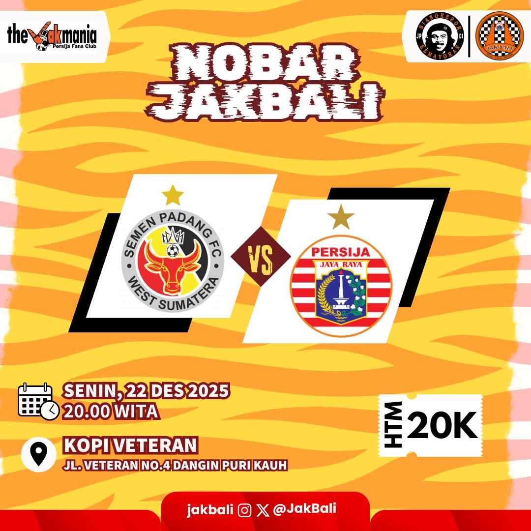 Nobar Jak Bali is Back
Malam ini kita nobar lagi yuk di kopi veteran jam 8 wita
#PersijaDay