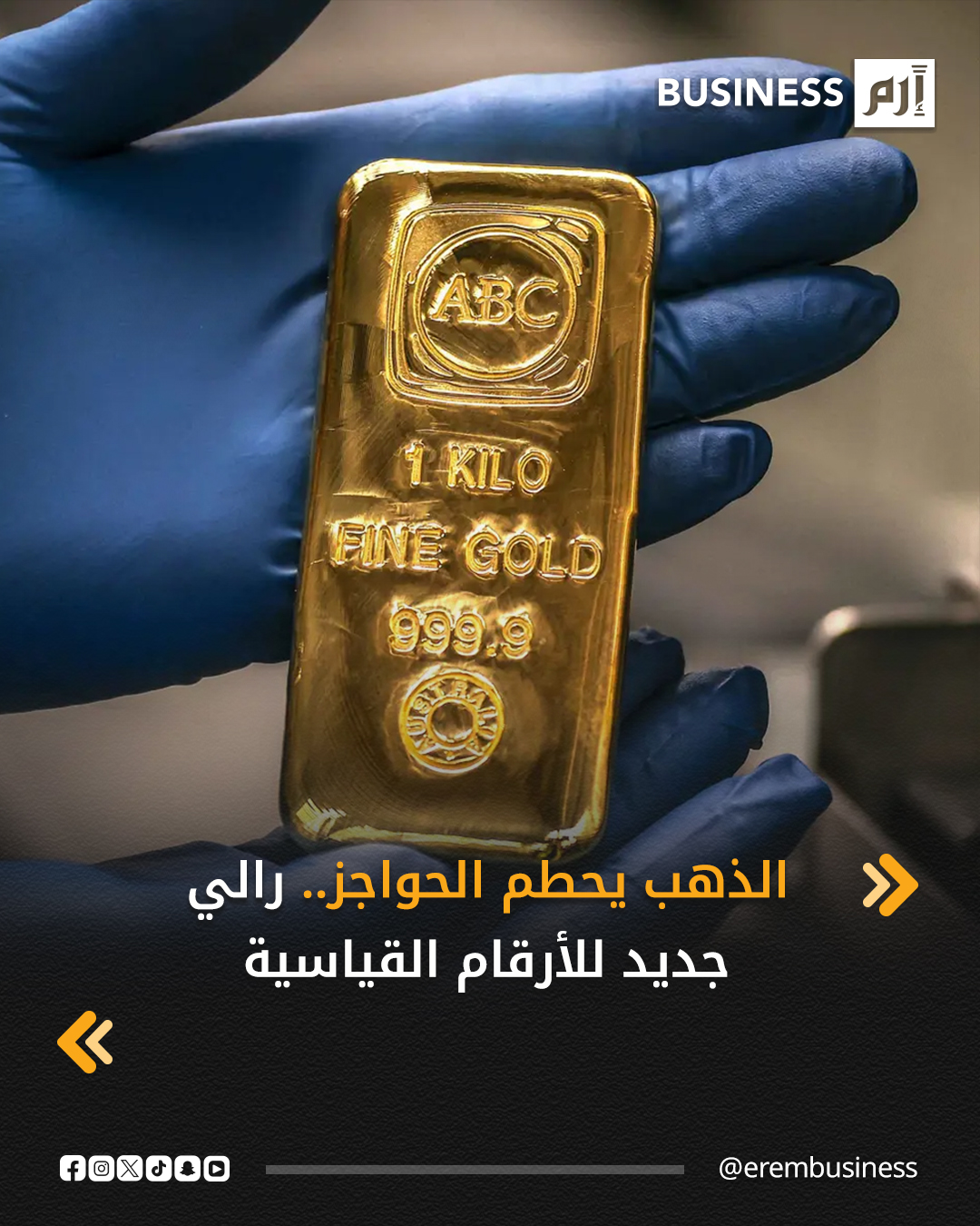 قفزت أسعار الذهب في التعاملات المبكرة اليوم الاثنين، لتحطّم الذروة التاريخية السابقة التي صمدت لأكثر من شهرين، بعد تسجيل آخر رقم قياسي في 20 أكتوبر الماضي، بفضل توقعات خفض الفائدة وضعف الدولار واستمرار إقبال البنوك المركزية في حيازة السبائك.. التفاصيل في الرابط 