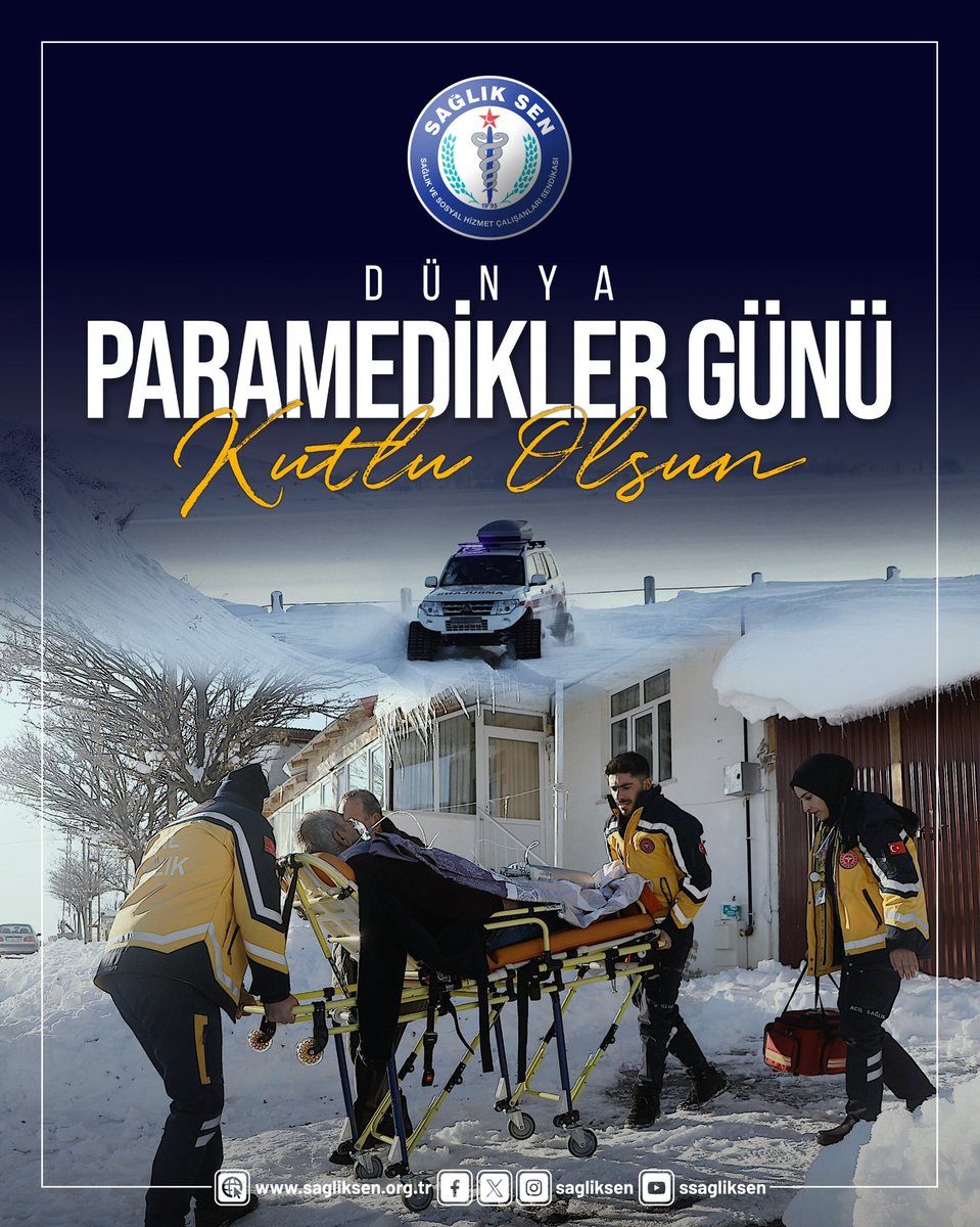 Gecesi gündüzü olmayan kutsal bir görevi fedakarlıkla yerine getirerek insanlara umut olan tüm paramediklerimizin, Dünya Paramedikler Günü kutlu olsun.

#ParamediklerGünü
#DünyaParamediklerGünü