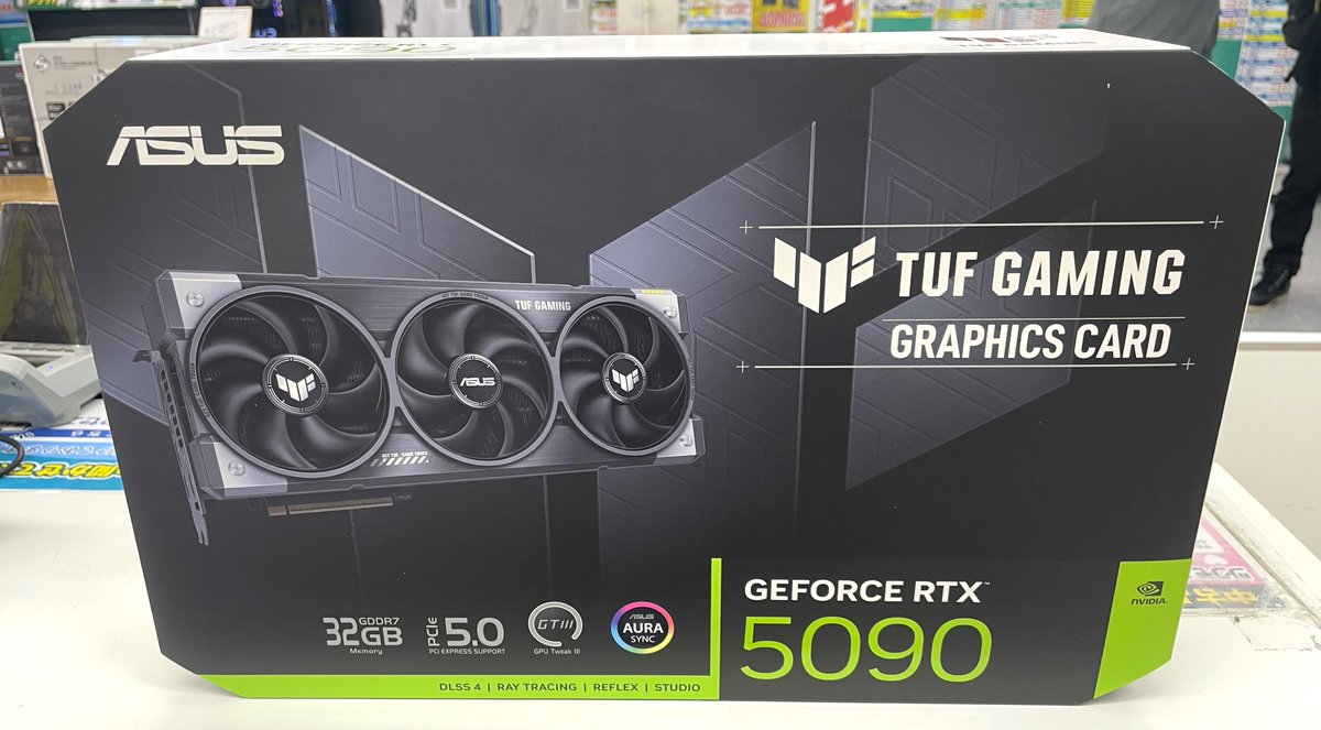 PCパーツ】 希少なRTX5090が1個だけ入荷しました！ #ASUS TUF-RTX5090
