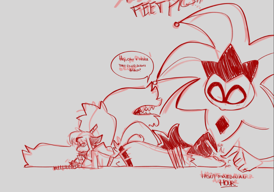 Cartoonfanatic4's tweet photo. And a lil follow up to the crack, cause its stupid and funny #helluvaboss #hazbinhotel #hazbinhoteloc #helluvabossmammon #mammon #sketch #digitalart https://t.co/gNxezkM6Qg
