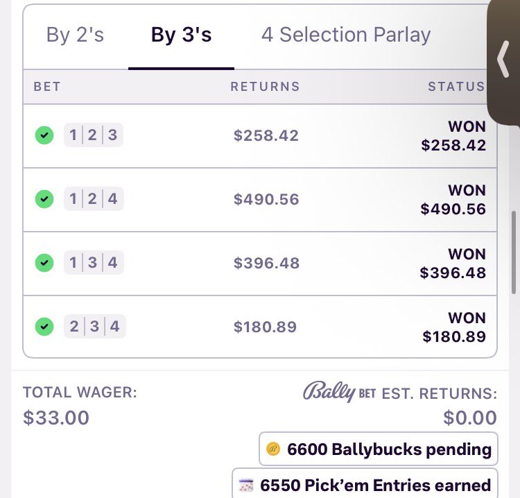 CryptoLoos's tweet image. Biggest parlay cash that I have personally made. Only would have put $5 more down if I could next best odds were not even half close. Plus Bobby wasn’t offered on about half the books and making it wasn’t better odds. Saw bad lines from Bally bet on @SimpleOddsApp