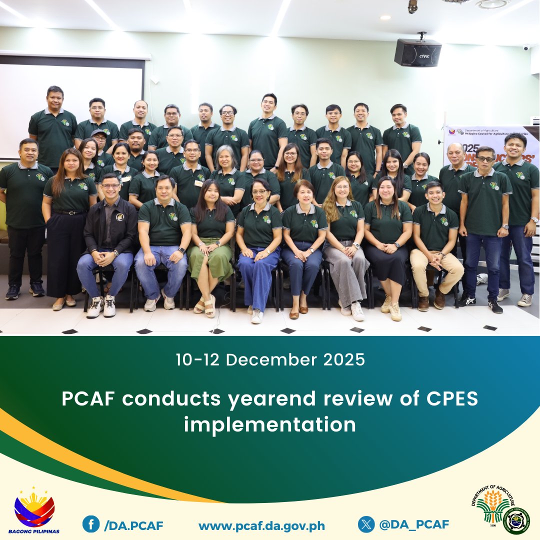 DA_PCAF's tweet image. #PCAFPerformanceReview | PCAF conducted the Yearend Performance Review of the CPES implementation on Dec. 10–12, 2025 in Angeles City, Pampanga, assessing its implementation across DA infrastructure projects. The activity also included the oath-taking of new CPES evaluators and…
