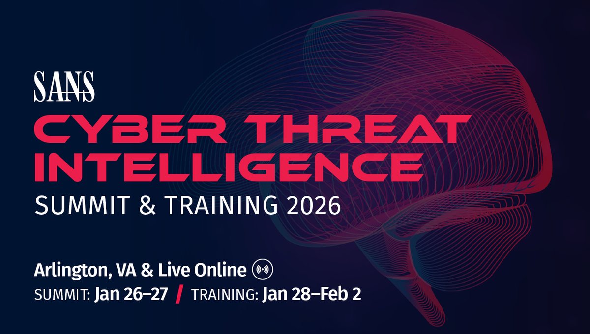 1月26日/27日にSANS Cyber Threat Intelligence Summit &amp; Training 2026 を開催します。
業界をリードする実践者が登壇し、最新の実事例、革新的な手法、すぐに活用できる実践的なソリューションを共有します。
是非ご参加ください 👇
sans.org/cyber-security…