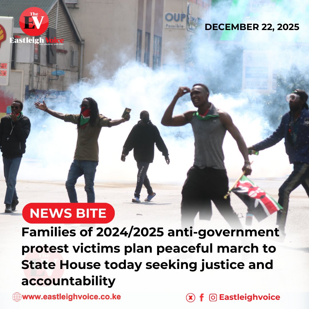 Families of victims of the 2024/2025 anti-government protests are planning a peaceful march to State House, Nairobi, today to seek an audience with President William Ruto and demand long-delayed justice and accountability for their loved ones. In a notice to the police, they said
