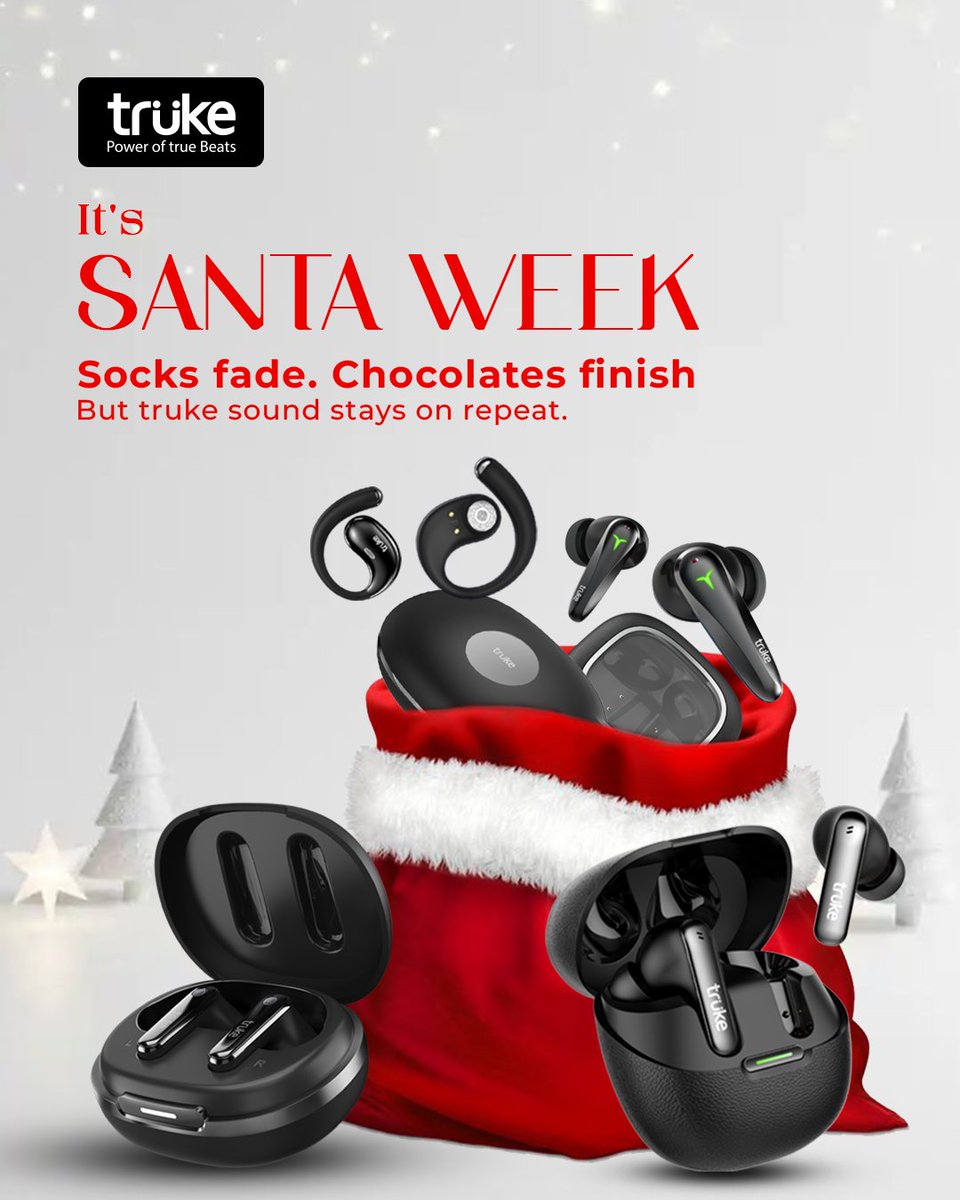SANTA WEEK energy 🎄
Socks = temporary
Chocolates = gone
Truke sound = always on 🔥