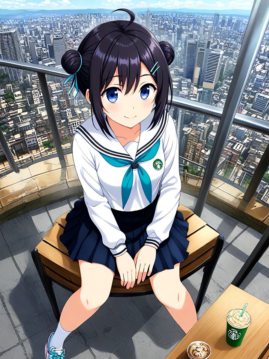 3時のカフェタイム☕
#AIイラスト︎︎ #AIart #女子高生 #カフェ