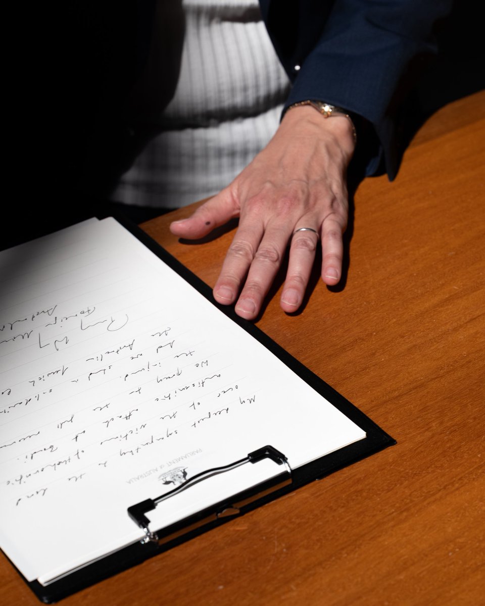 Today I signed the condolence book at Parliament House, in honour of the victims of the antisemitic terror attack at Bondi.

My deepest sympathy is with the families and loved ones who are grieving.

We stand with them and in solidarity with the Australian Jewish community.