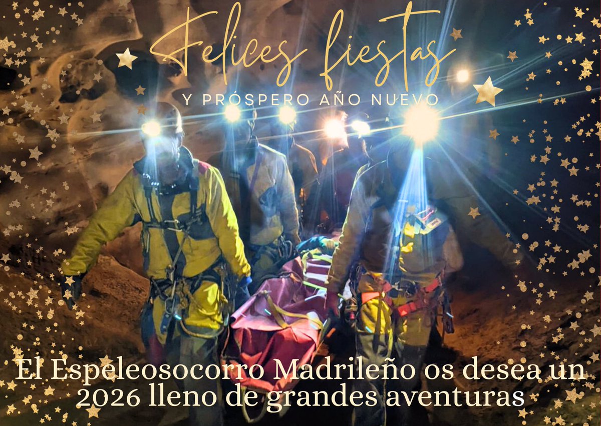El Espeleosocorro Madrileño os desea un 2026 lleno de grandes aventuras ✨✨✨