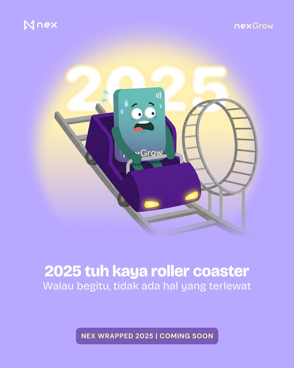 2025 tuh berasa kaya roller coaster. Walau begitu, semua hal di tahun ini tercatat dan tidak ada yang terlewat.

Nantikan sebentar lagi!

#NexWrapped