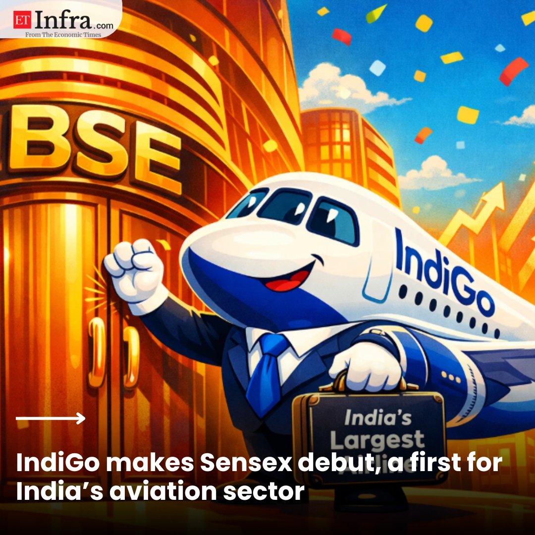 ET_Infra's tweet image. InterGlobe Aviation becomes the first airline to join India’s benchmark index.
Expected inflows: ~$320 mn (~5 days of avg trading volume).

📖: infra.economictimes.indiatimes.com/news/aviation/…

#IndianAviation #StockMarkets #AviationIndustry #ETInfra