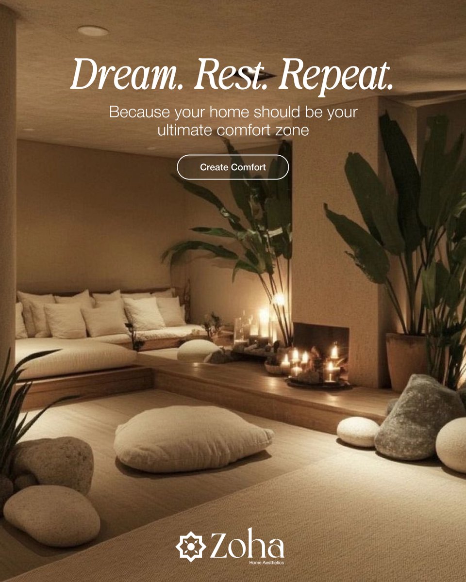 zoha_com_pk's tweet image. Your home should be where dreams find rest. Zoha inspires spaces that invite you to recharge, to relax, and to reconnect with yourself.
#ZohaHome #ComfortSpaces #RelaxAndRestore #pusb #HomeDecorInspiration #CalmInteriors #QuietLuxury #MinimalHome #ModernHomeDecor #RelaxAndRestore