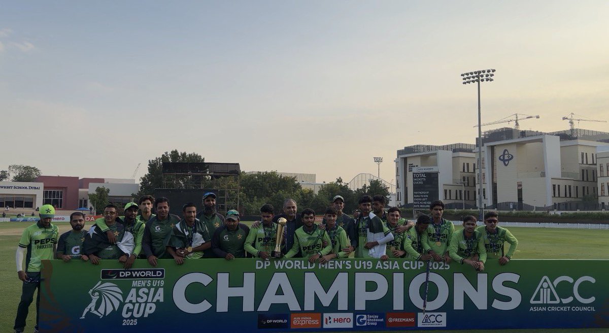 BetterWorldPK's tweet photo. What a show! 🇵🇰🔥
Proud to be handing over the ACC U19 Cup to our brilliant Pakistan U19 team. Fearless cricket, unmatched spirit, and a performance to remember.

Special mention for Sameer—calm under pressure and outstanding on the big stage. 
This team makes the nation proud and the future of Pakistan cricket shine bright.
#PakistanU19Champions #ACCU19AsiaCup #U19AsiaCup2025 #PakistanWins #SameerMinhas #YoungGreenshirts #PakistanCricket #ProudPakistani #FutureStars #GreenShirtsGlory @TheRealPCB
 @pakistancricket   @ACCMedia1   @ShafiqueNa  @NailaPCB  @iramjaaved  @cricket_pak  @ESPNcricinfo
 @CricinfoUpdates  @ICC @cricketworldcup @BCCI