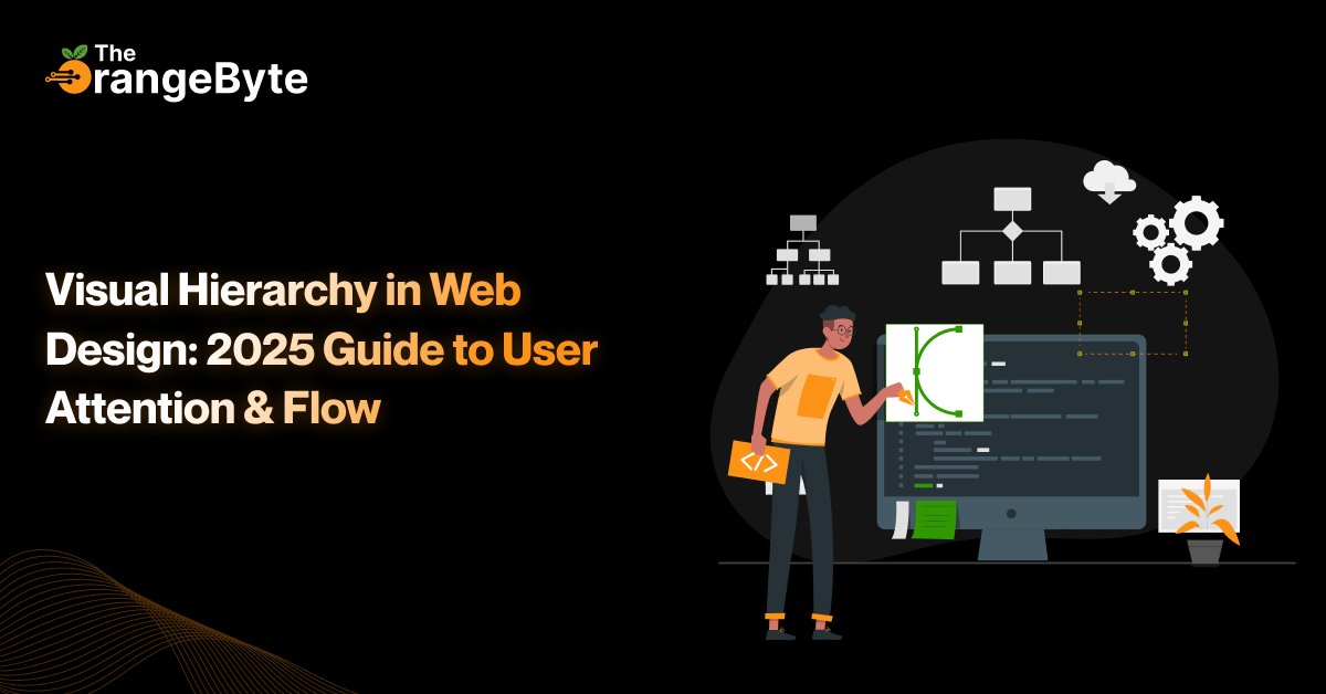 TheOrangeByte's tweet image. 𝗩𝗶𝘀𝘂𝗮𝗹 𝗛𝗶𝗲𝗿𝗮𝗿𝗰𝗵𝘆 𝗶𝗻 𝗪𝗲𝗯 𝗗𝗲𝘀𝗶𝗴𝗻: Guide attention, reduce friction, boost engagement.
▸ Size &amp;amp; scale ▸Color contrast ▸Typography order ▸Smart spacing ▸Visual cues
👉 Learn 2026 guide: bit.ly/3Y3pO1P
#TheOrangeByte #WebDesign #VisualHierarchy