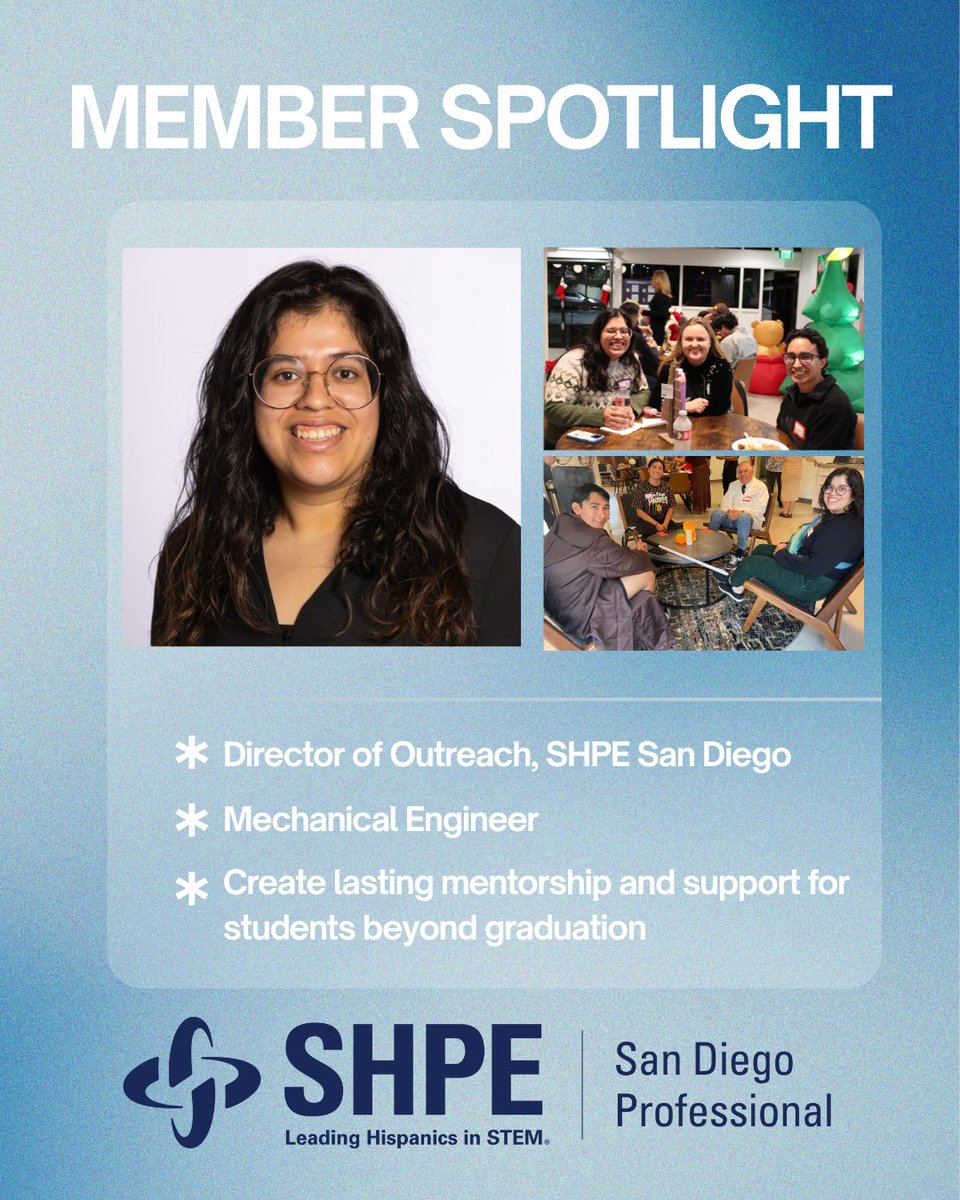 🌟 Member Spotlight – November Feature (Posted in December!) 🌟

As we wrap up the year, we’re excited to shine a spotlight on Montse Castel, our November Member Spotlight and an incredible leader within SHPE San Diego! 🙌