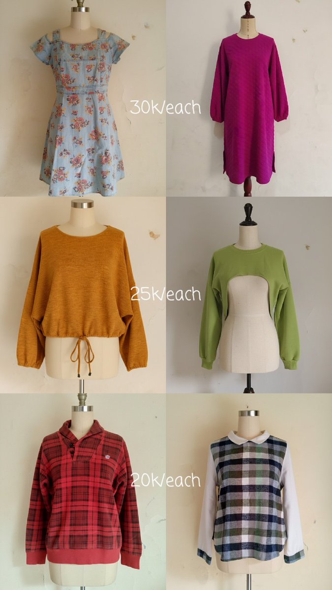 tinylannd's tweet photo. @Iookforthesun ada dress, sweater, crop hoodie, rajut, blouse and jaket! start 10k-30k ajaa bisa oren yaww https://t.co/ZvSFB7PZO9
