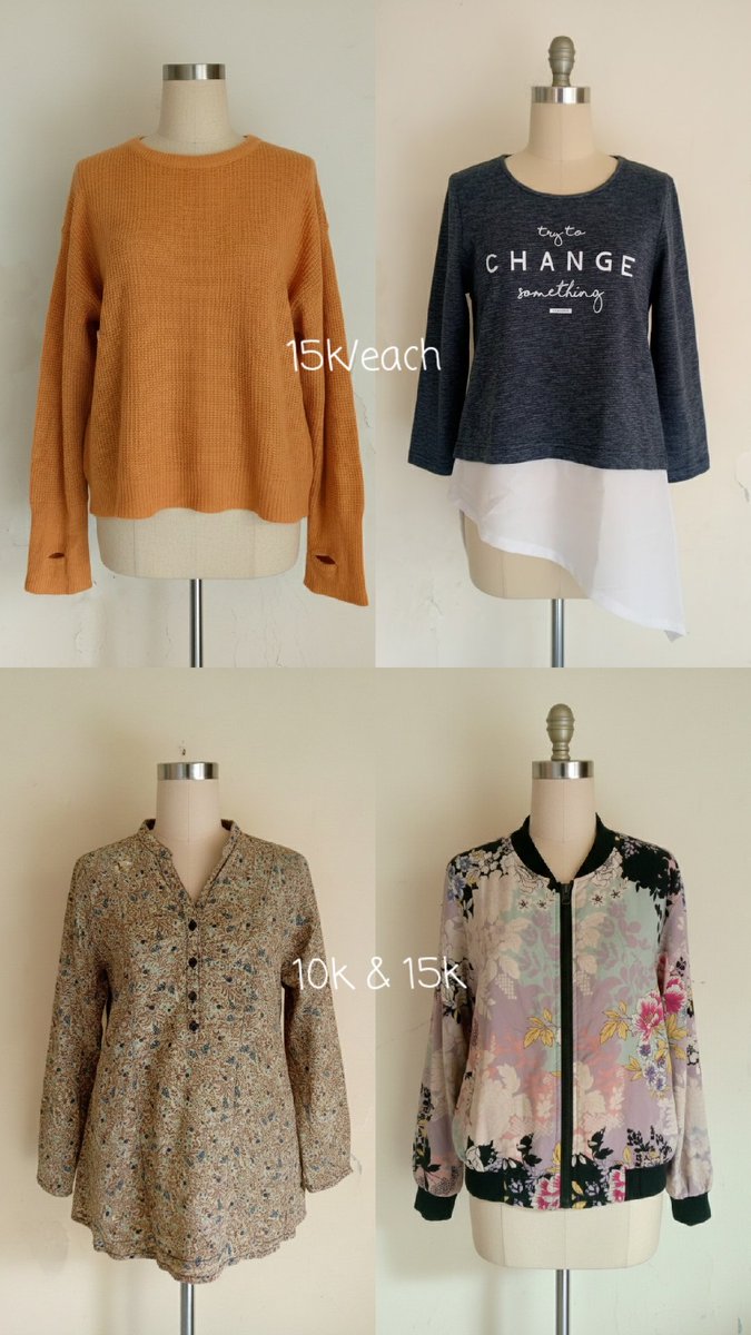 tinylannd's tweet photo. @shhaawll ada dress, sweater, crop hoodie, rajut, blouse and jaket! start 10k-30k ajaa bisa oren yaww https://t.co/ediKw6c4Ak