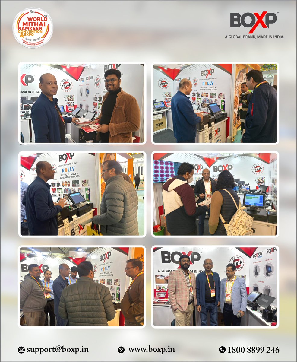 Boxpush024's tweet photo. A successful showcase at #MITHAIEXPO 2025, #Delhi!

Thank you to everyone who visited BOXP and engaged with our solutions.
🌐 https://t.co/oUJ0ftwrwB | ✉️ support@boxp.in | 📞 1800 8899 246

#MithaiExpo2025 #BOXP #MadeInIndia #Globalbrand #EventSuccess  #IndustrialSolutions #AIDC https://t.co/dgQO6rc6HD