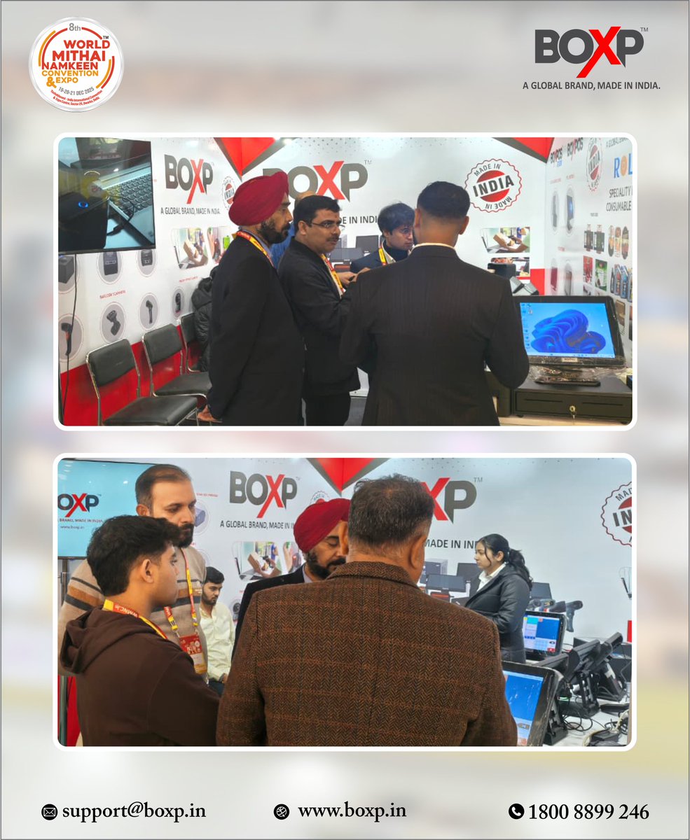 Boxpush024's tweet photo. A successful showcase at #MITHAIEXPO 2025, #Delhi!

Thank you to everyone who visited BOXP and engaged with our solutions.
🌐 https://t.co/oUJ0ftwrwB | ✉️ support@boxp.in | 📞 1800 8899 246

#MithaiExpo2025 #BOXP #MadeInIndia #Globalbrand #EventSuccess  #IndustrialSolutions #AIDC https://t.co/0Kpft0VbPc