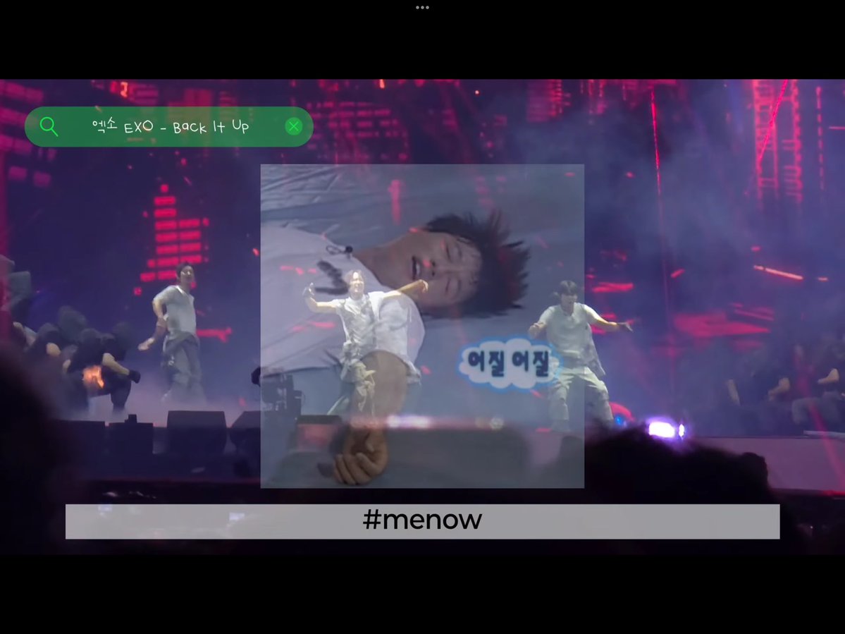 คือนี่หาดูแฟนแคมเอ็กโซที่เมล่อนเยอะมาก แบบค่ดดีแต่ละอัน แล้วแบบมีคน vlog ด้วย คนนี้แอ๋วเกาหลีเดนตายมาก กรี้ดดังค่ด แล้วพอเพลงใหม่ขึ้น คือชีแปะมีมตุวเอง กุฮา คือตอนนี่ดูผ่านไลฟ์ครั้แงรก กุก้จะตายเซม ฮรืออออออ