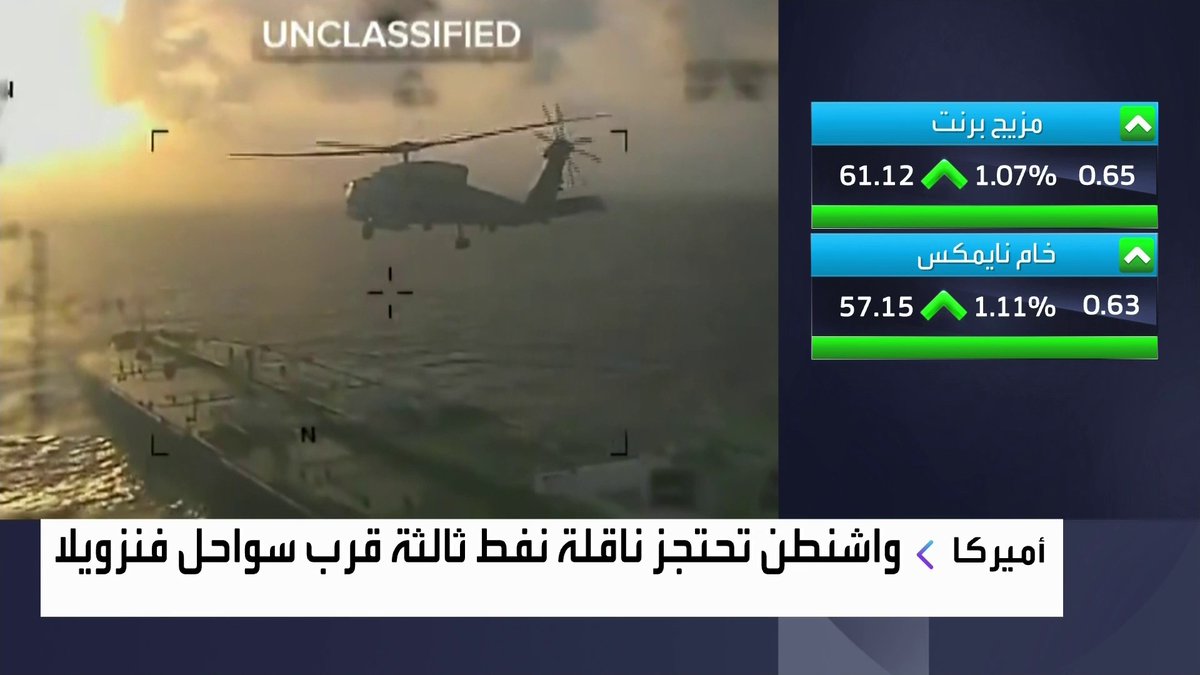 واشنطن تحتجز ناقلة نفط ثالثة قرب سواحل فنزويلا افتتاح الأسواق _Business 