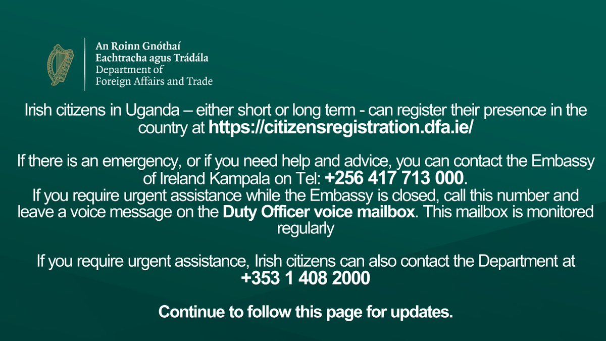 Ireland in Uganda tweet media