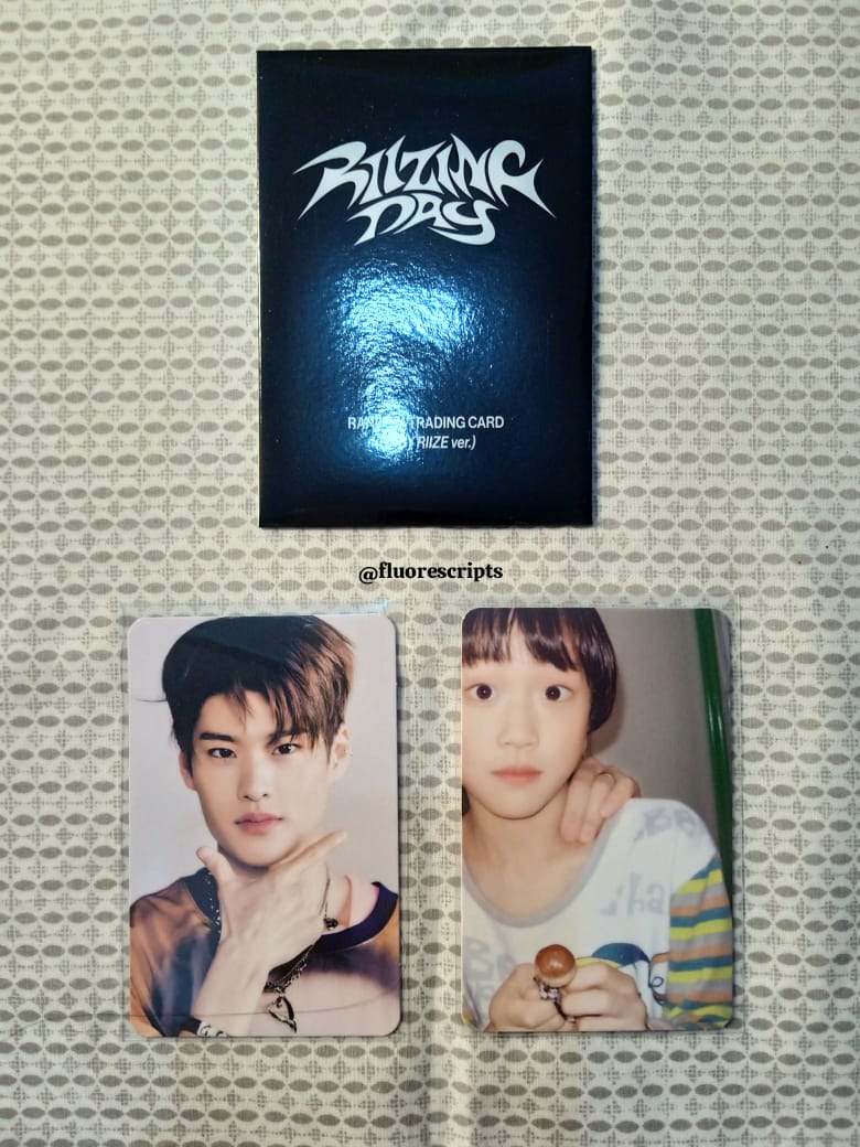 fluorescripts's tweet image. help rt ! 

wts / want to sell

unsealed trading card riize riizing day baby version 70k/set

- good condition, dm to see it 
- inc. packing ✅
- co by 🍊
- dom bandung

if u interested, u can tap my dm 📩

🏷 wts wtb riize tc trading card pc photocard riizing day unsealed