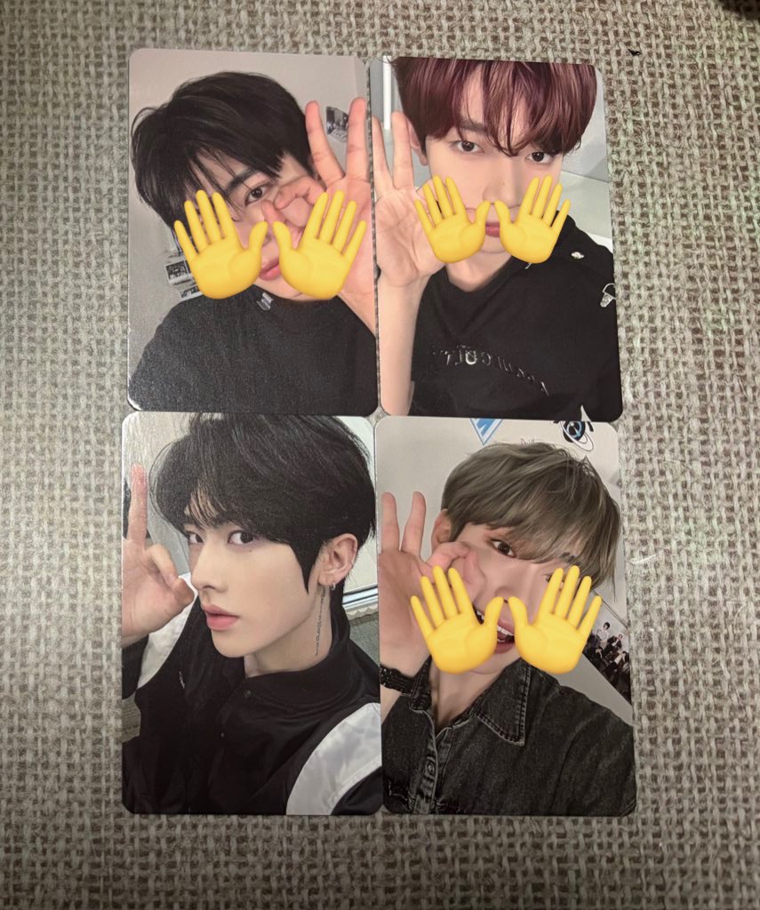 ZEROBASEONE ワルツ　トレカ　交換　VIP 

譲　🇸🇬 リッキー
　　🇭🇰day2 ハオ テレ リッキー ゴヌク ギュビン 

求　🇭🇰day1.3 ジウン　day3最優先
　　🇭🇰day1含む他国　ハンビン　

大阪周辺手渡し、郵送どちらも可能です！
リプの際交換いただけるトレカの提示をお願いします。