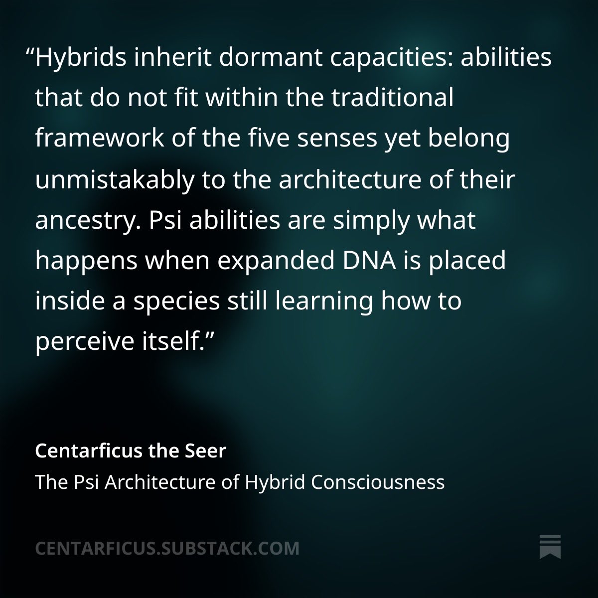 centarficus's tweet photo. The Psi Architecture of Hybrid Consciousness via #MondayBlogs
A narrative inquiry into the origins and purpose of telepathic lineage ๐งฌ
read more: https://t.co/EFDnqolCwn
#hetlau #Consciousness #telepathy #psi https://t.co/U0bC2ul480
