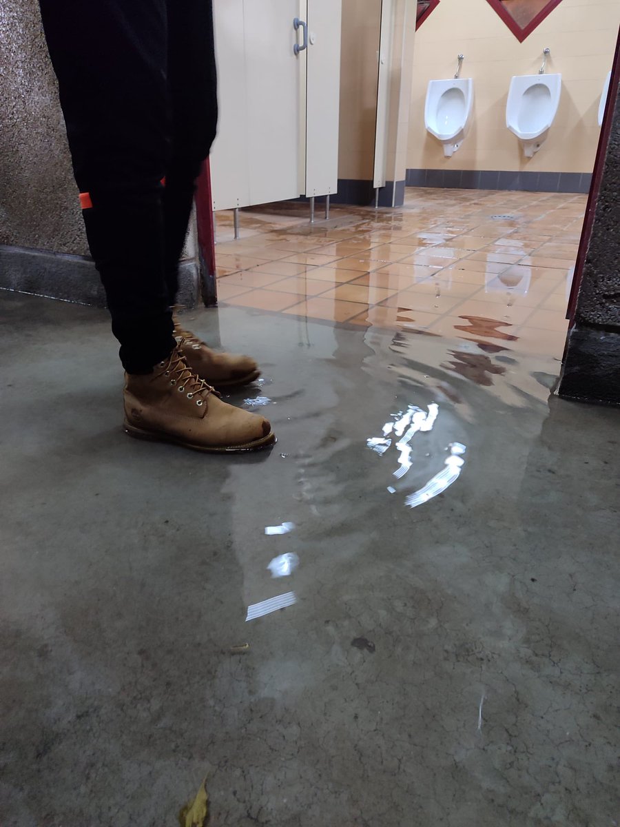 Si es complicado ir a un estado con 0 grados, lluvia y el equipo en descenso, ya es intolerable que los baños, pasillos y vomitorios estén inundados e impracticables.

El <a href="/aytogr/">Ayuntamiento de Granada</a> y <a href="/marifrangr/">Marifran Carazo</a> van a quedar muy señalados si no arreglan esto pronto.

Esto es INDIGNO para Granada.