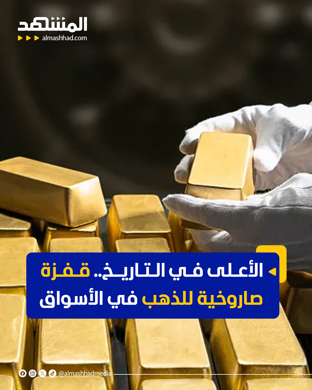 قفزت أسعار الذهب في التعاملات الآسيوية لأعلى مستوى لها على الإطلاق عند 4,394 دولارا في التعاملات الفورية، وهو السعر الأعلى من القمة التي حققها الذهب في أكتوبر الماضي، وبلغت المكاسب خلال الجلسة قرابة 1%.. كما ارتفعت أسعار الذهب في العقود الآجلة إلى 4,427 دولارًا بمكاسب 0.82% وسط طلب مرتفع على الملاذ الآمن. #اخبار_المشهد 